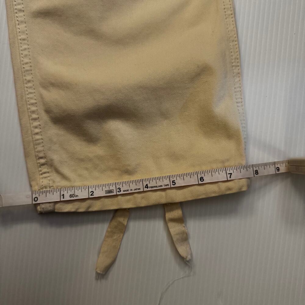 J Galt Cargo Pants Womens Small Cream Cotton Wide Leg Y2K Gorpcore Utility Tall - Picture 14 of 16